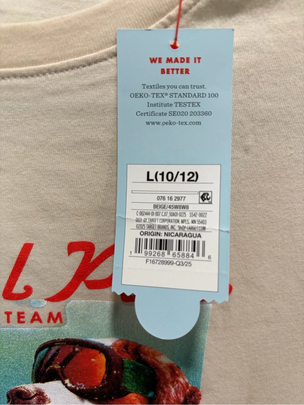 Cat & Jack National Park Rescue Team Dog Graphic Long-Sleeve Tee - Cream & Red